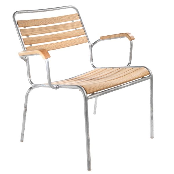 Details: Rigi Salon-Sessel Holzlatten mit Armlehne